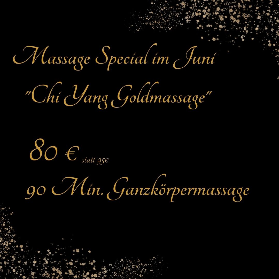 Chi Yang Goldmassage - Massage-Special im Juni